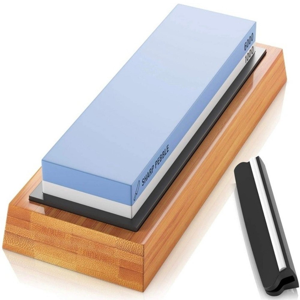 NEW Premium Whetstone Knife Sharpening Stone 2-Side Grit (1000/6000) Waterstone